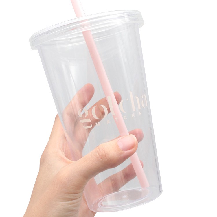 450ML Single Layer Straw Cup 16OZ Cold Drink Cup