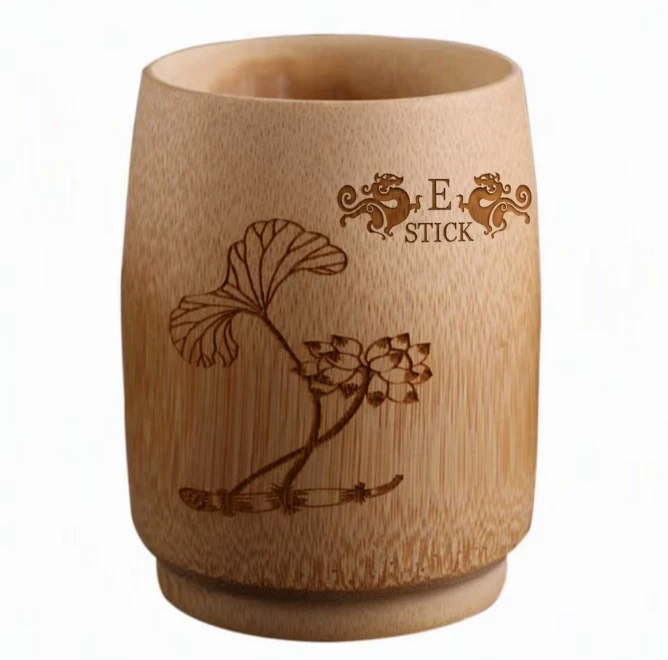 Custom Logo Artisan Bamboo Tea Cup - Sustainable Organic Drinkware Factory