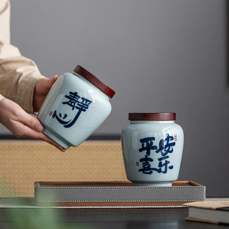 Custom Logo Ceramic Tea Jar - Professional Grade Storage Factory