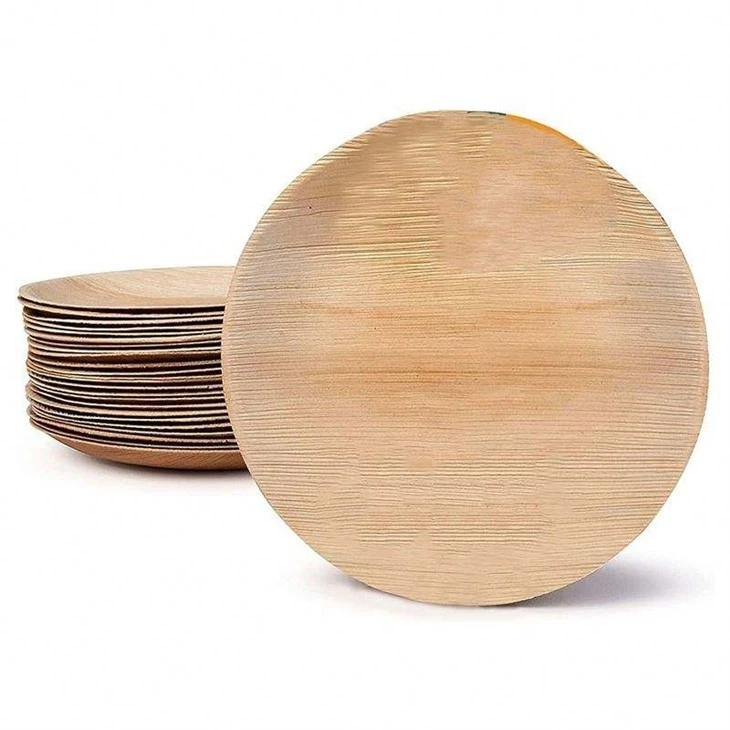 Custom Logo Natural Palm Leaf Plates Compostable Disposable Tableware For Wedding Party Wholesale