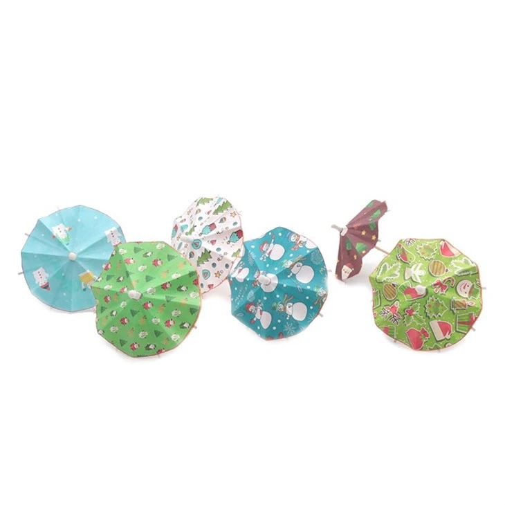 ESTICK Christmas Umbrella Toothpicks