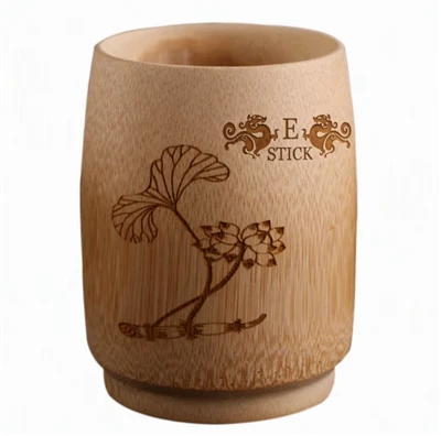 Custom Logo Artisan Bamboo Tea Cup - Sustainable Organic Drinkware Factory
